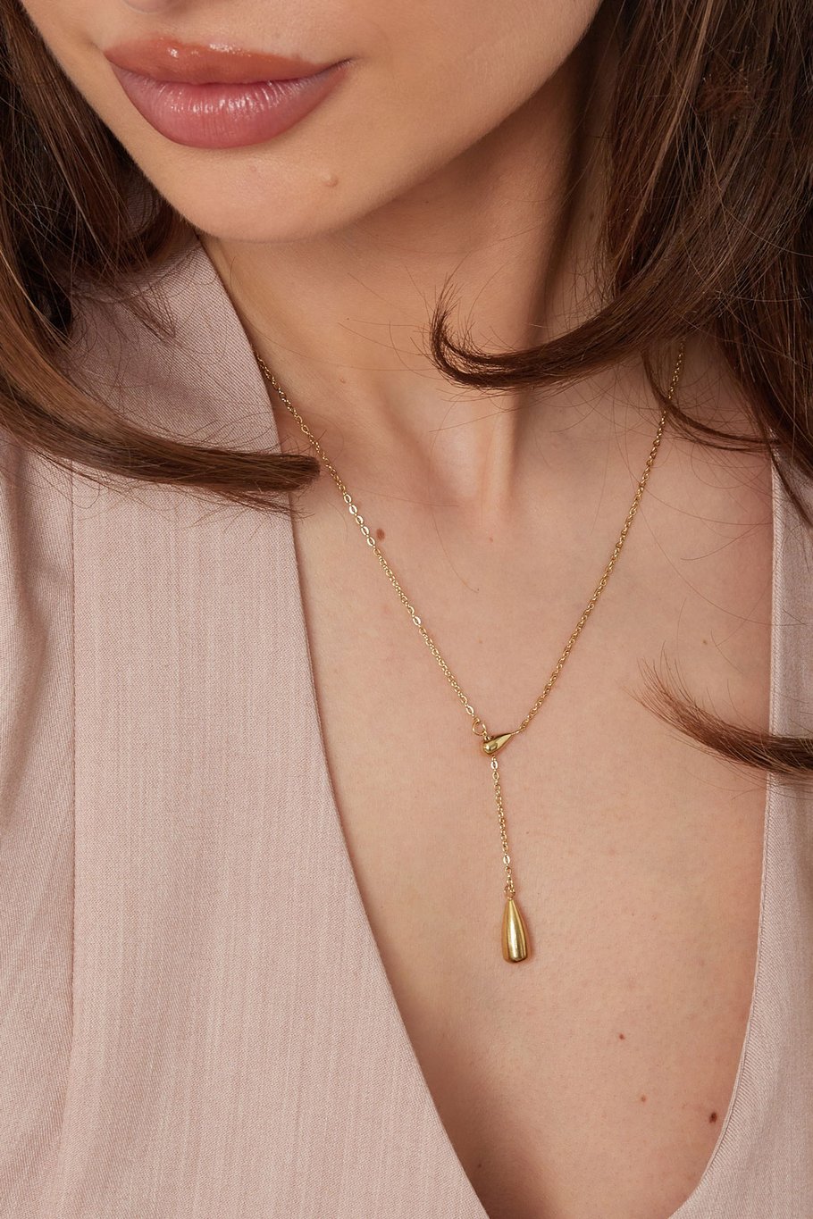 Tear Drop Charm Halskæde