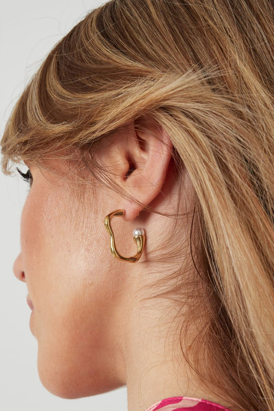 Vickie Pearl Hoops Øreringe