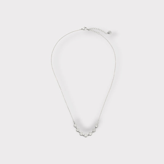 Harper Bezel Halskæde - Guldbelagt, Zirconia sten & Vandfast