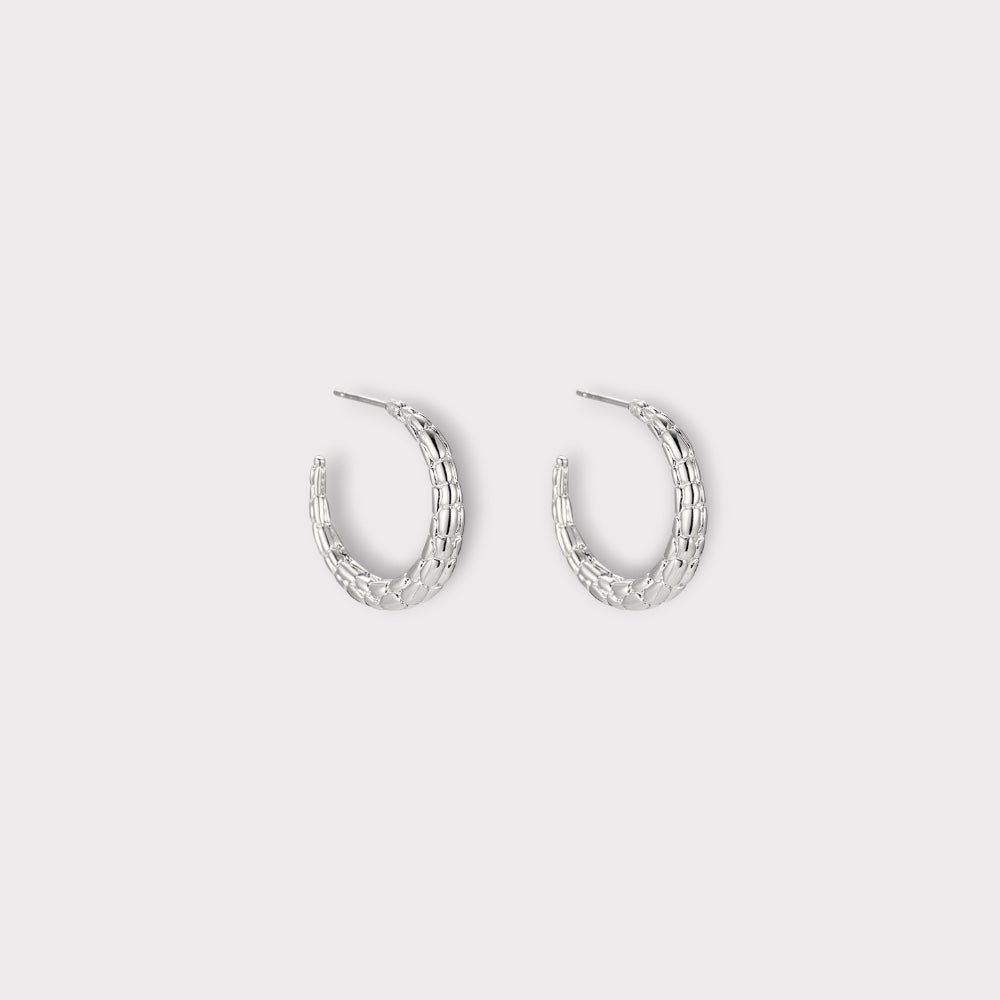 Snake Skin Hoop Øreringe
