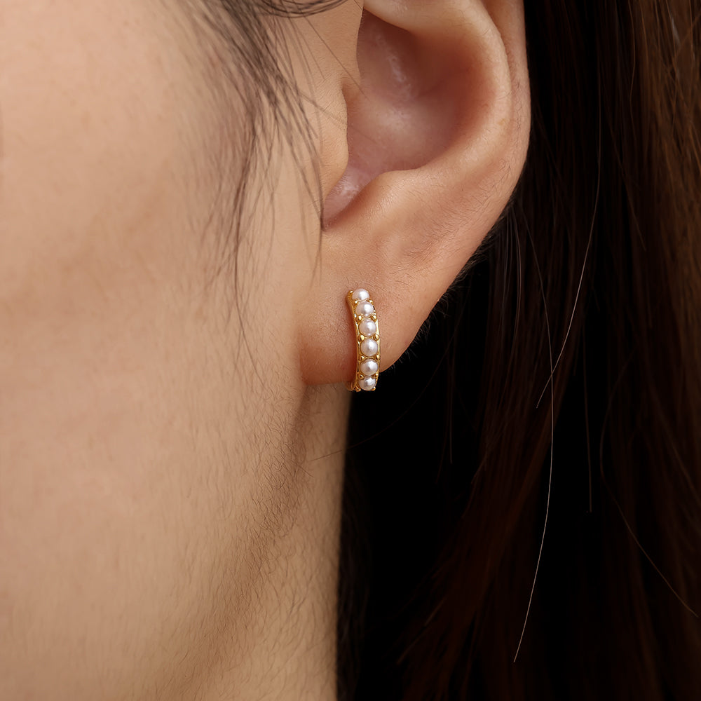 Pearl Creol Øreringe - 13 mm.