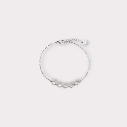 Harper Bezel Armbånd - Guldbelagt, Zirconias sten & Vandfast