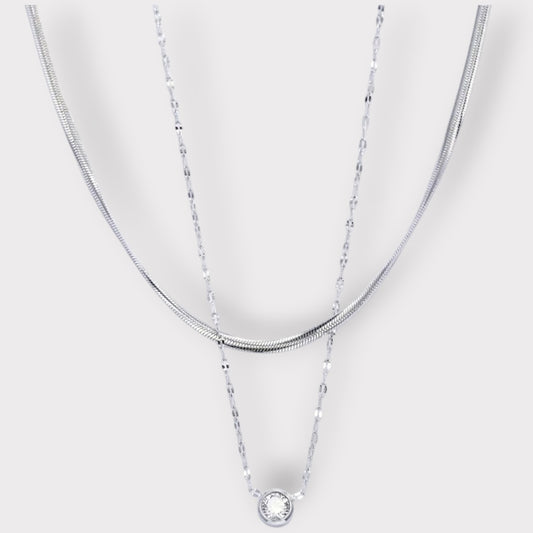 Layered Glow Halskæde- Guldbelagt & Vandfast