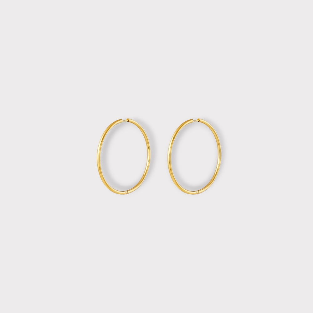 Classic Medium Hoop Øreringe 4,5 cm.