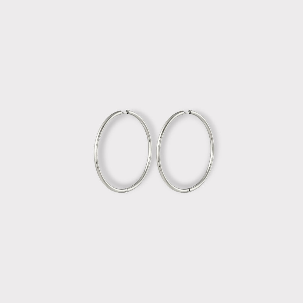 Classic Large Hoop Øreringe 5 cm.