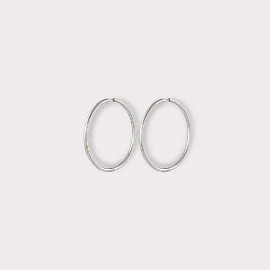 Classic Large Hoop Øreringe 5 cm.