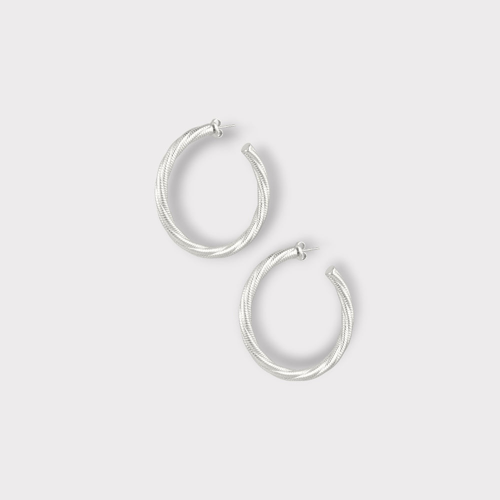 Chunky Twisted Hoop Øreringe