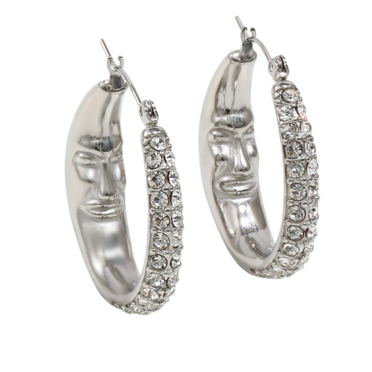 Luna Luxe Creoler-Guldbelagt, Zirconia sten & Vandfast