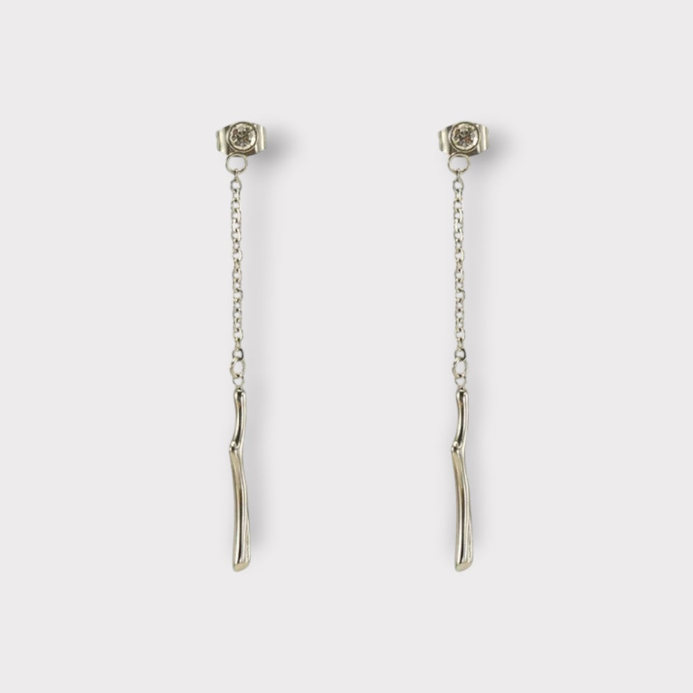 Luxe Drop Ørestikker-Guldbelagt, Zirconia & Vandfast
