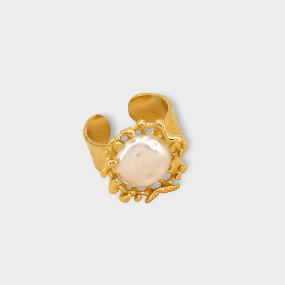 Gemstone Ring - Guldbelagt, Vandfast & Justerbar