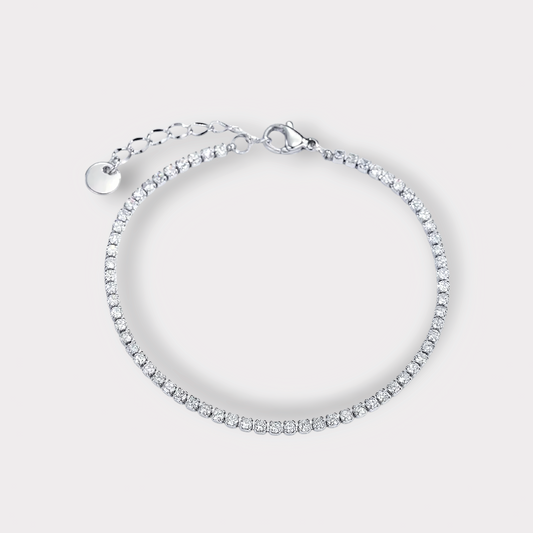 Ophelia Tennis Armbånd 2 mm-Guldbelagt, Zirconia sten & Vandfast