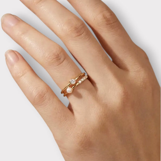 Luna Ring-Guldbelagt, Vandfast & Justerbar