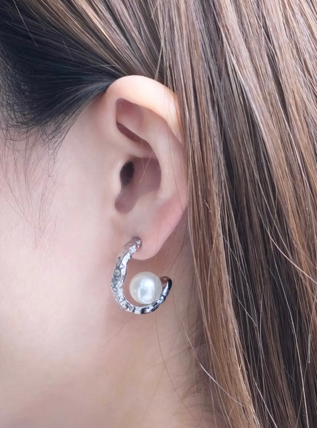 Banket Pearl Hoops Øreringe - Guldbelagt & Vandfast