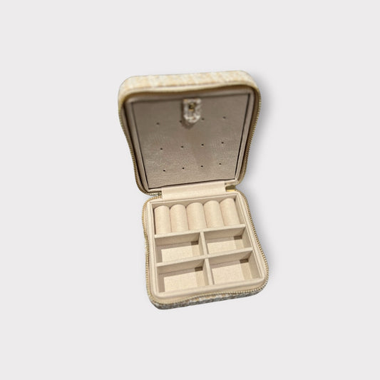 Rejse Smykkeskrin - Beige tweed