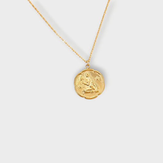 Stjernetegn Coin Halskæde - Guldbelagt & Vandfast