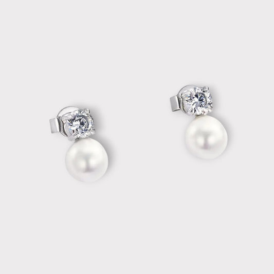 Perle Glow Ørestikker-Guldbelagt, Zirconia & Vandfast