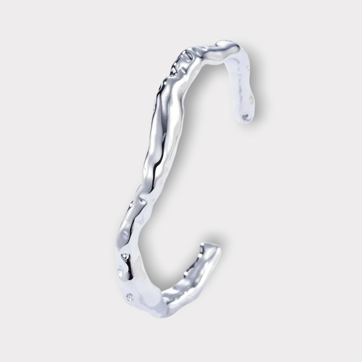 Organisk Bangle Armbånd-Guldbelagt, Vandfast & Justerbar