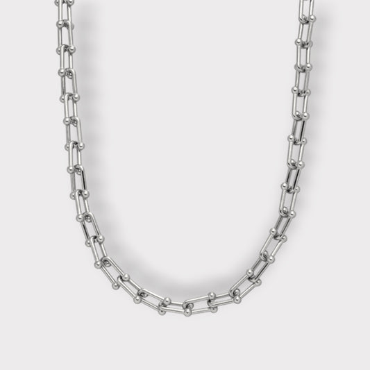 Buckle Halskæde 7mm. - Guldbelagt & Vandfast