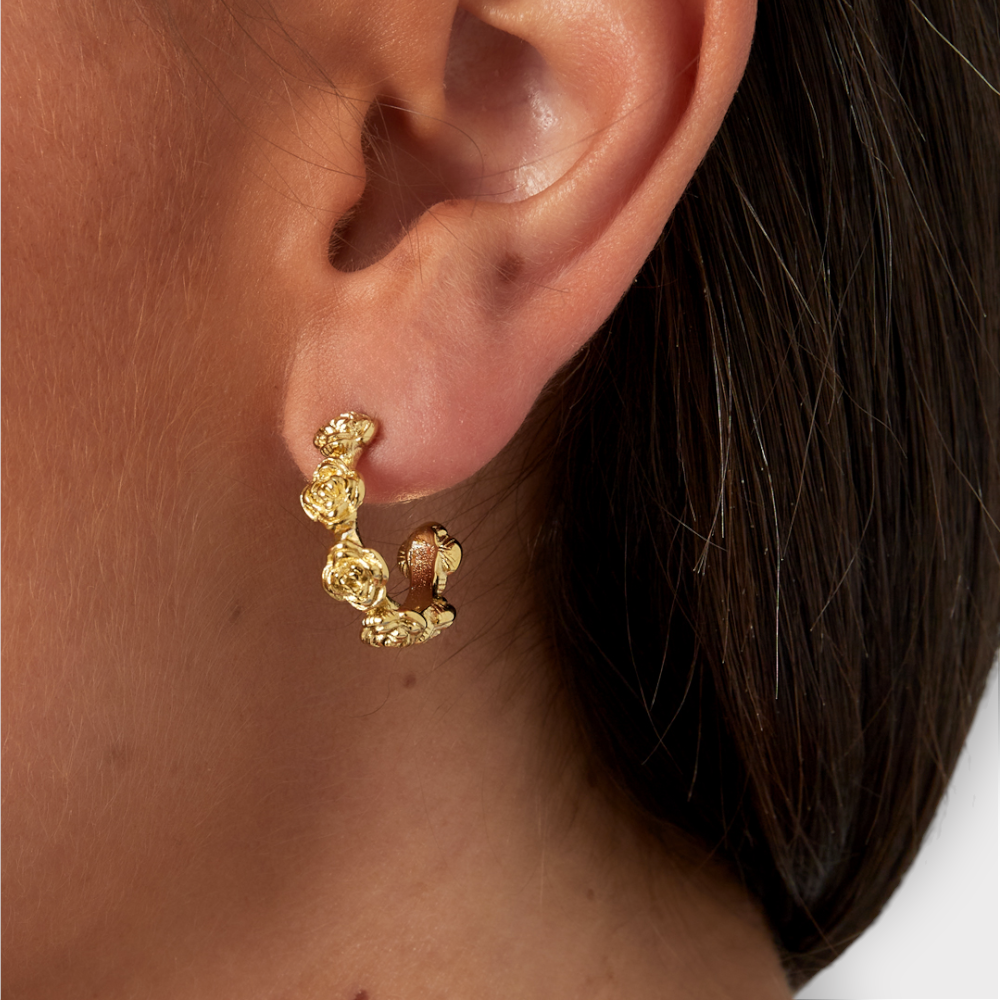 Floria Hoops-Guldbelagt & Vandfast