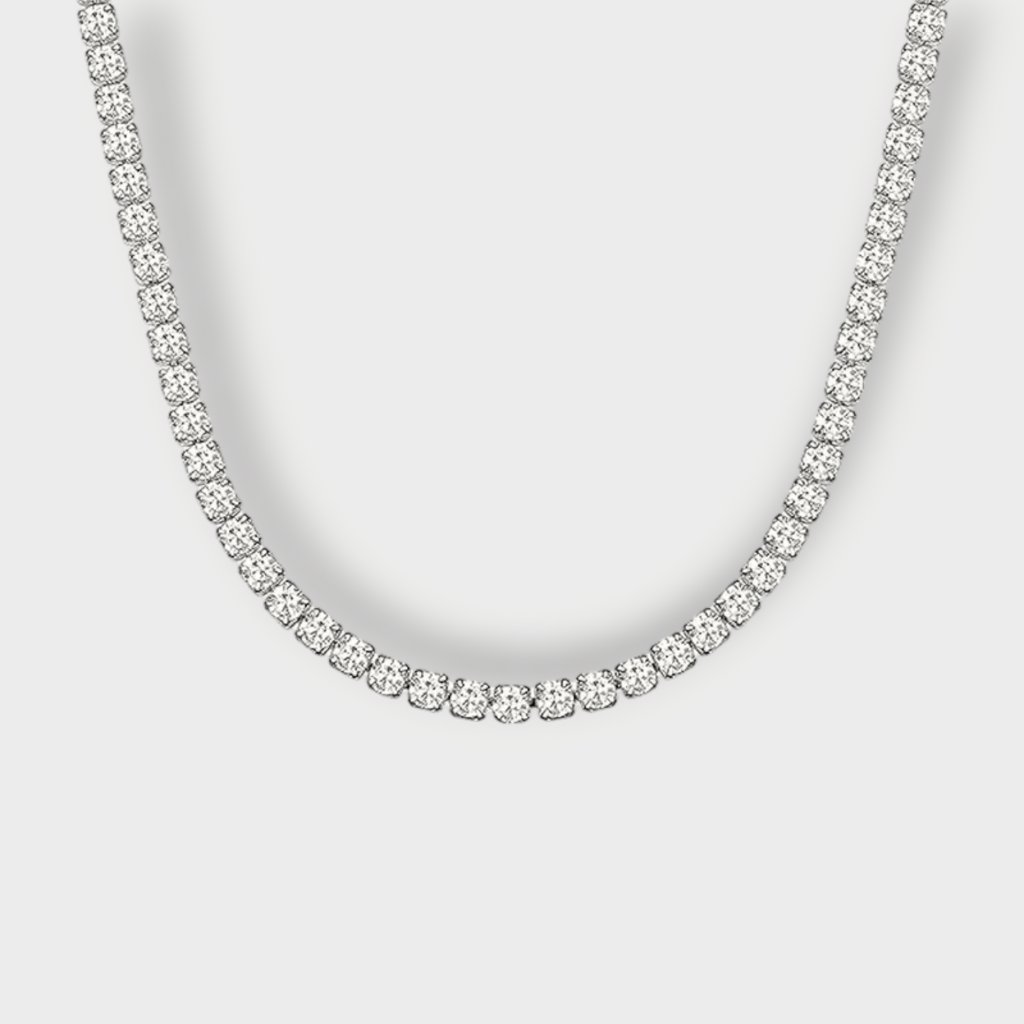 Amelia Tennis 3 mm. Halskæde - Guldbelagt, zirconia sten & Vandfast