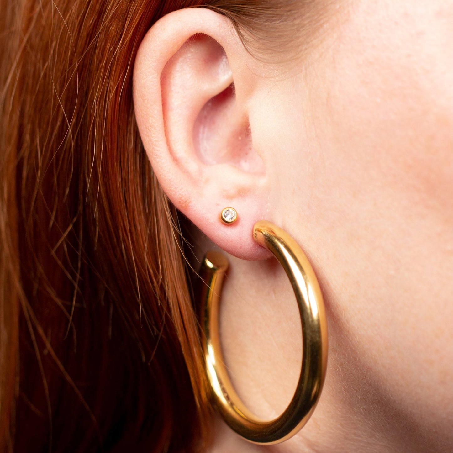 Chunky Hoops Øreringe