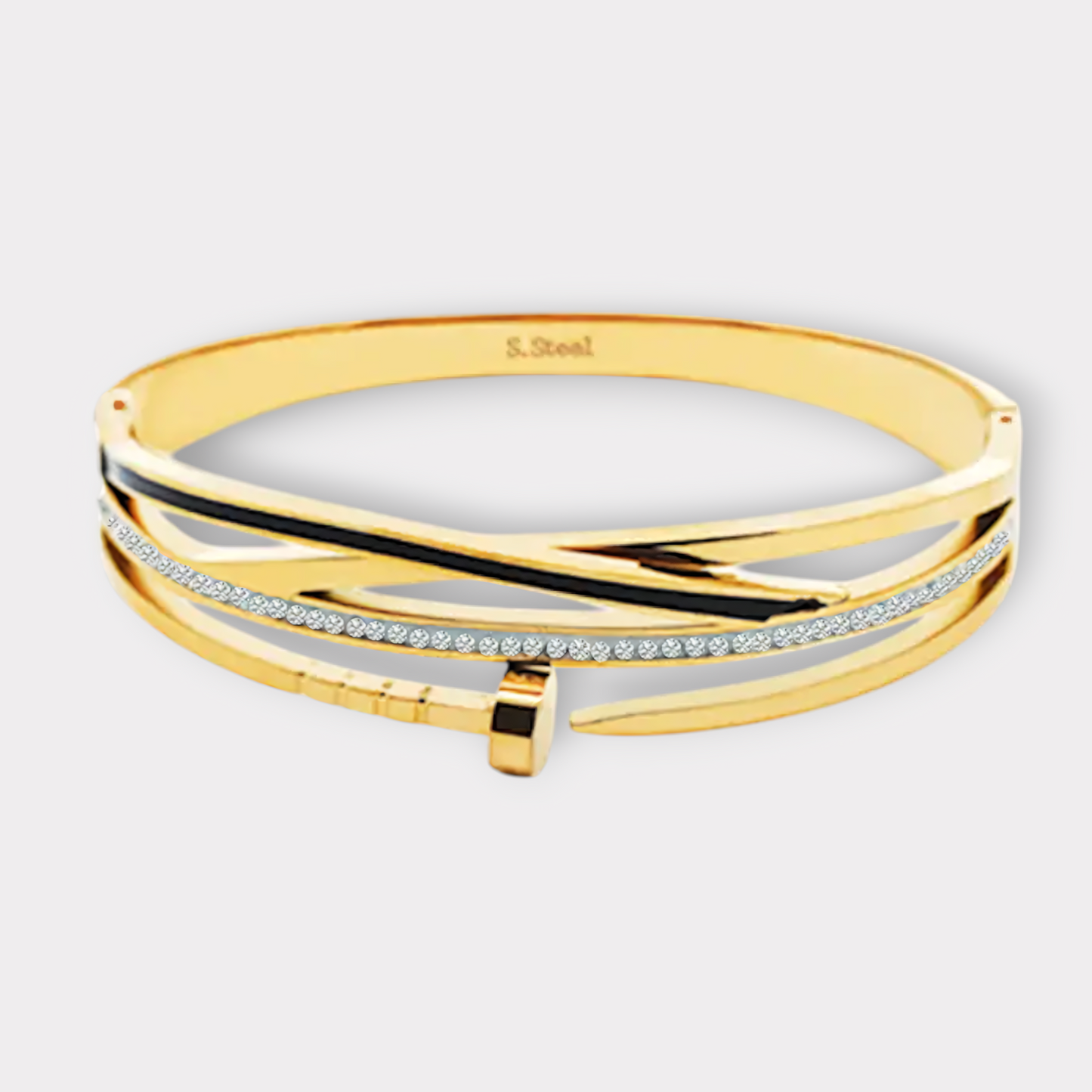 Ina Bangle Armbånd - Guldbelagt, Zirkonia sten & Vandfast