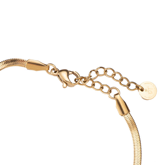 Flat Snake Armbånd 3 mm - Guld