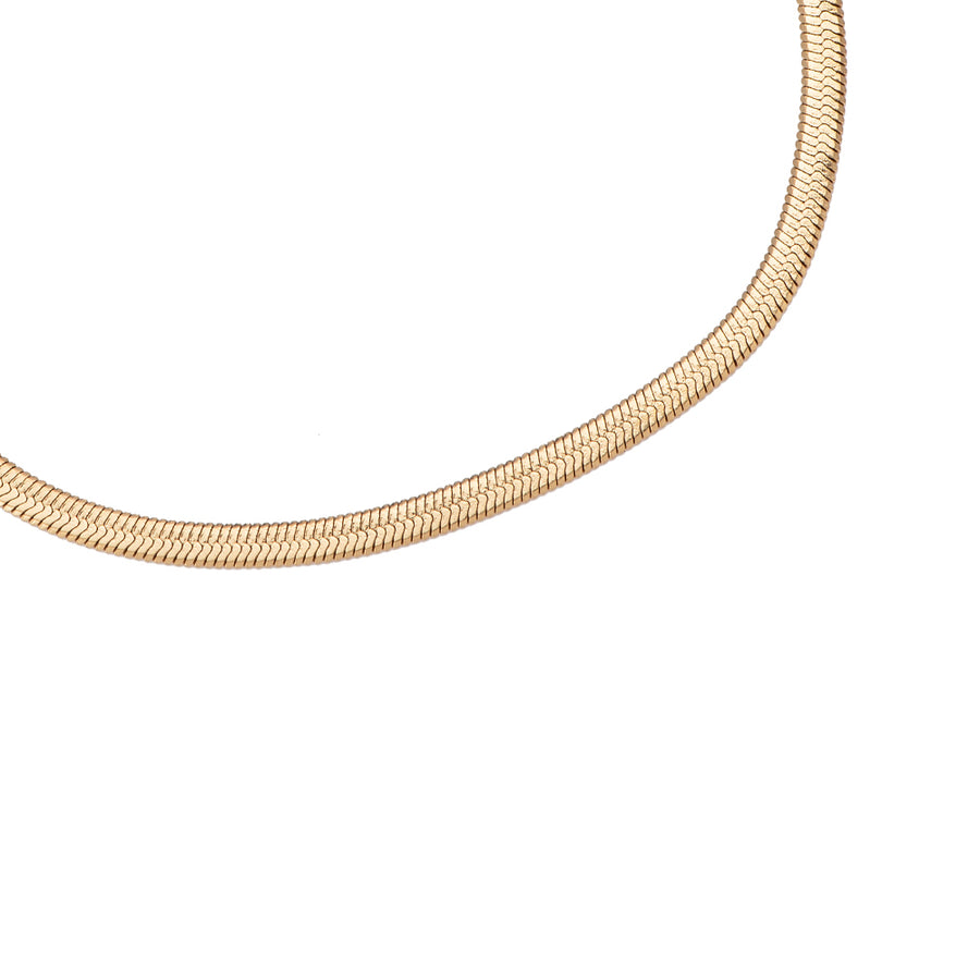 Flat Snake Armbånd 3 mm - Guld