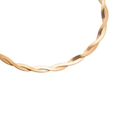 Twisted Flat Snake Armbånd - Guld