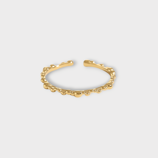 Tiny Dots Ring - Guldbelagt, Vandfast & Justerbar