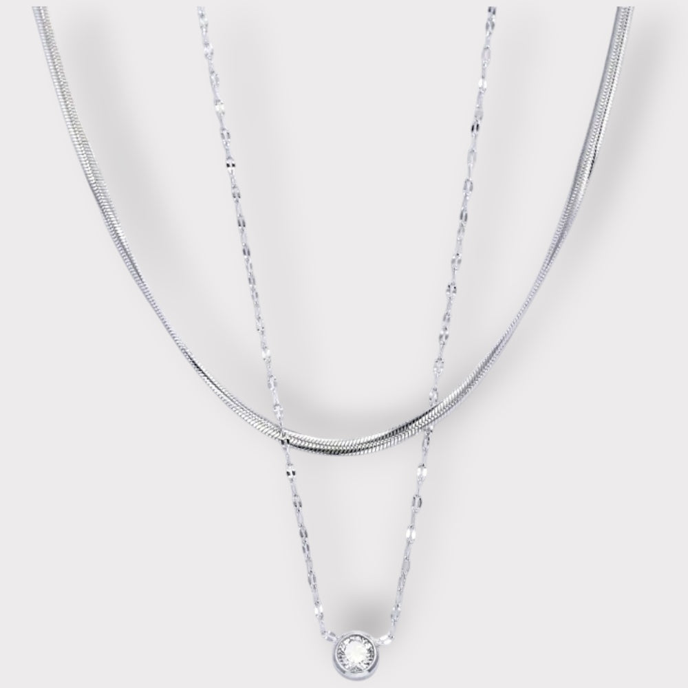 Layered Glow Halskæde- Guldbelagt & Vandfast