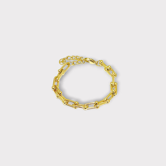 Buckle Armbånd 8mm. - Guldbelagt & Vandfast