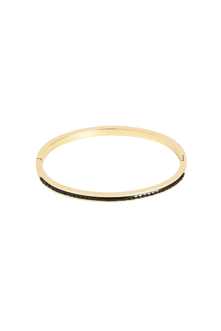 Thin Romance Bangle Armbånd - Guld m. sort