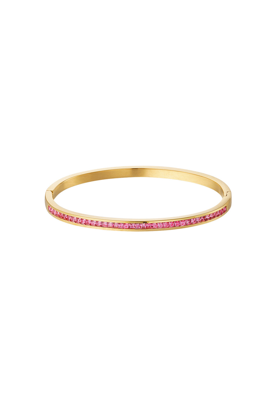 Thin Romance Bangle Armbånd - Guld m. pink