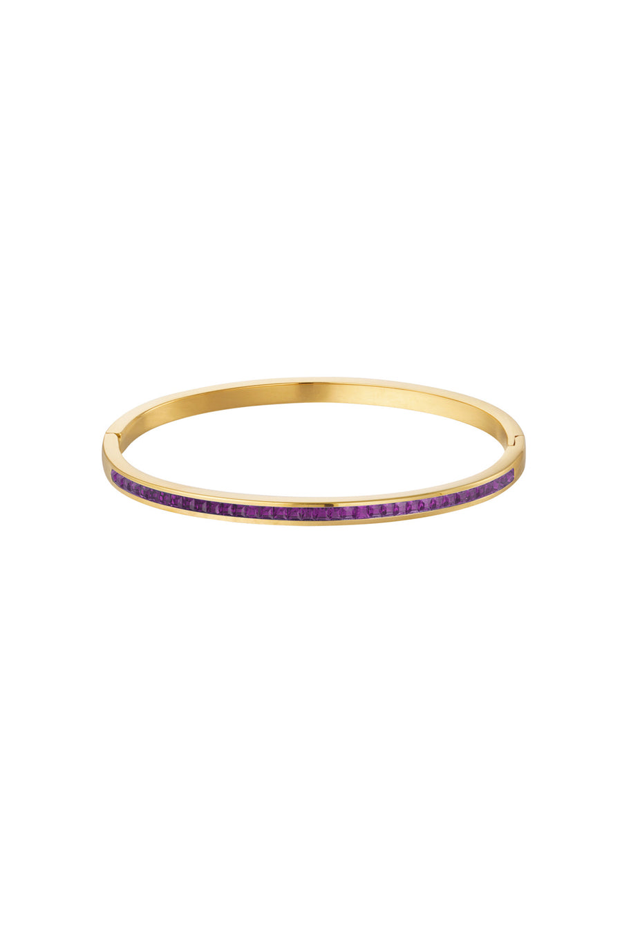 Thin Romance Bangle Armbånd - Guld m. lilla