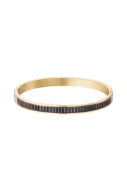 Romance Bangle Armbånd - Guld m. sort sten