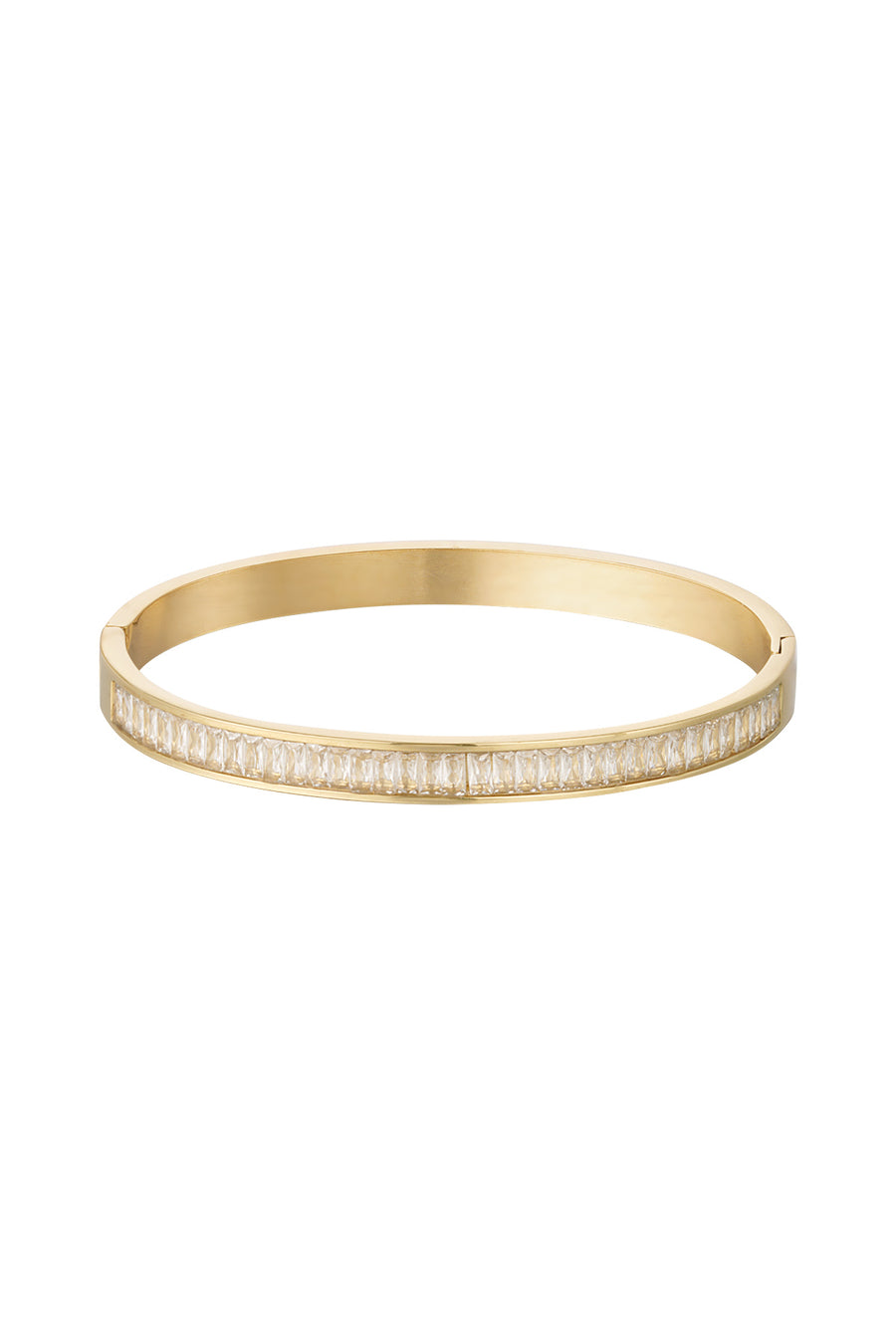 Romance Bangle Armbånd - Guld m. klar sten