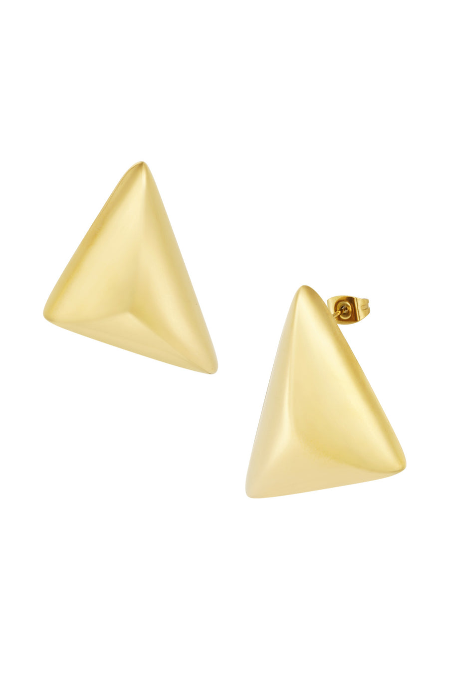 Triangle Stud Øreringe - Guld