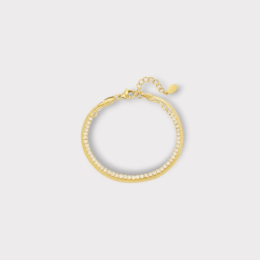 Dobbelt  Slange og Tennis Ambånd-2 mm Vandfast