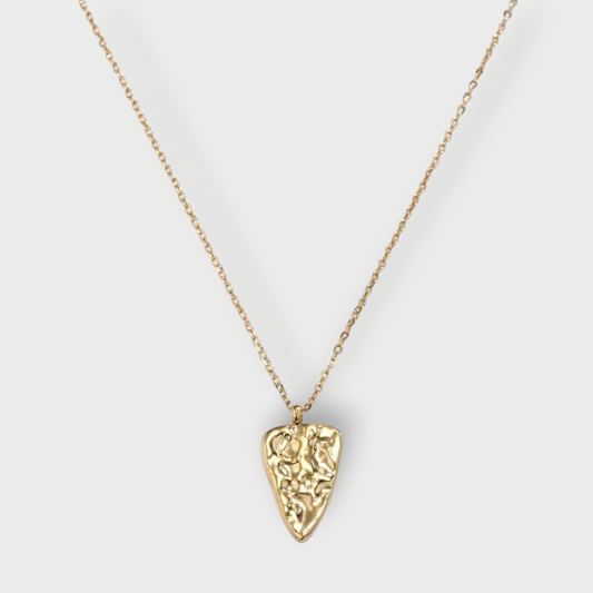 Melted Struktur Halskæde - Guldbelagt & Vandfast