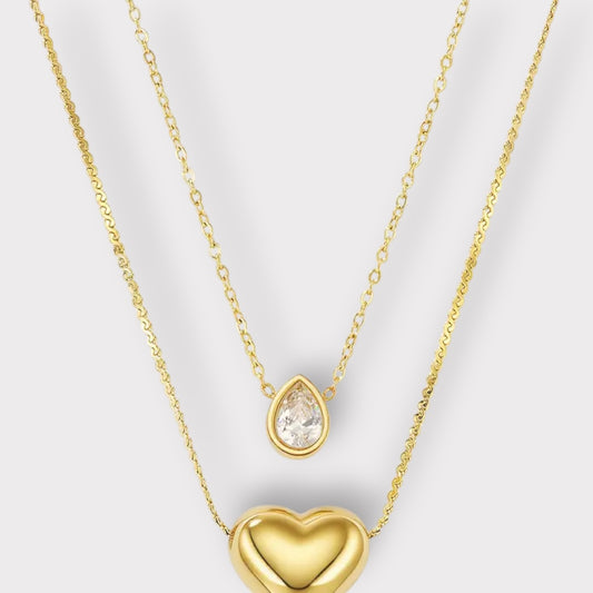 Amora Halskæde-Guldbelagt & Vandfast