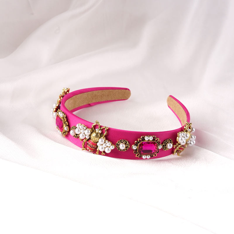 Pearly Bee Hair Band Large - Pink