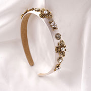 Pearly Bee Hair Band Small - Hvid