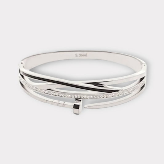 Ina Bangle Armbånd - Guldbelagt, Zirkonia sten & Vandfast