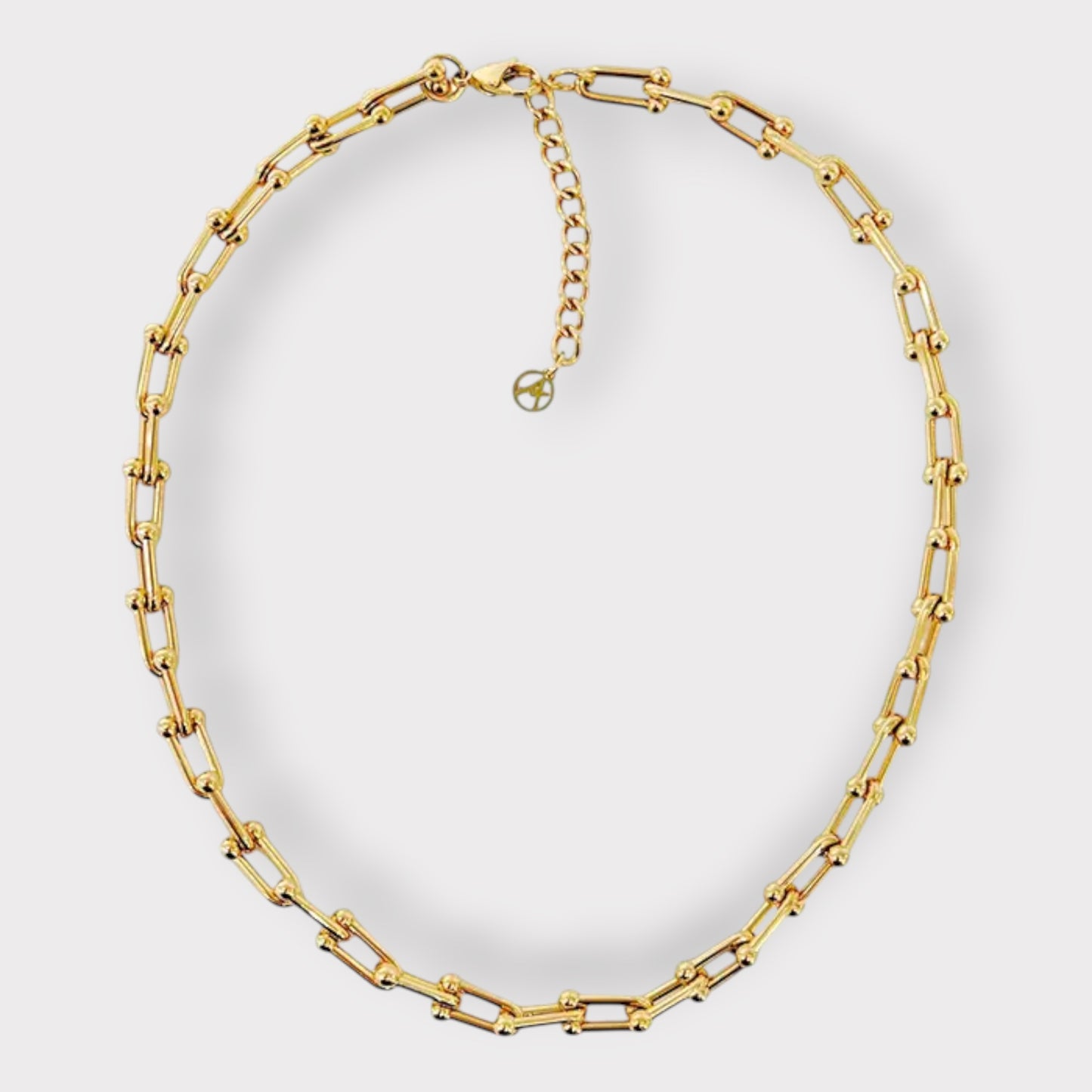 Buckle Halskæde 7mm. - Guldbelagt & Vandfast