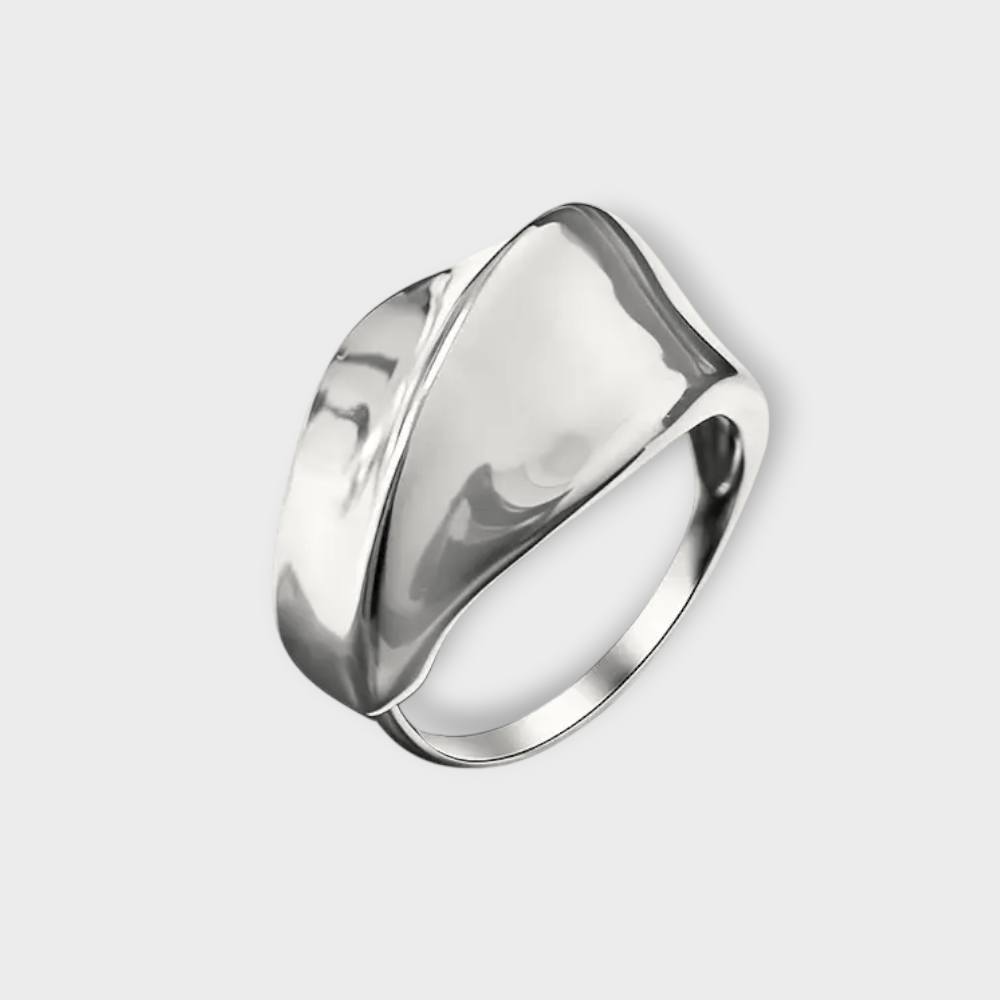 Havbris Wave Ring-Guldbelagt, Vandfast & Justerbar