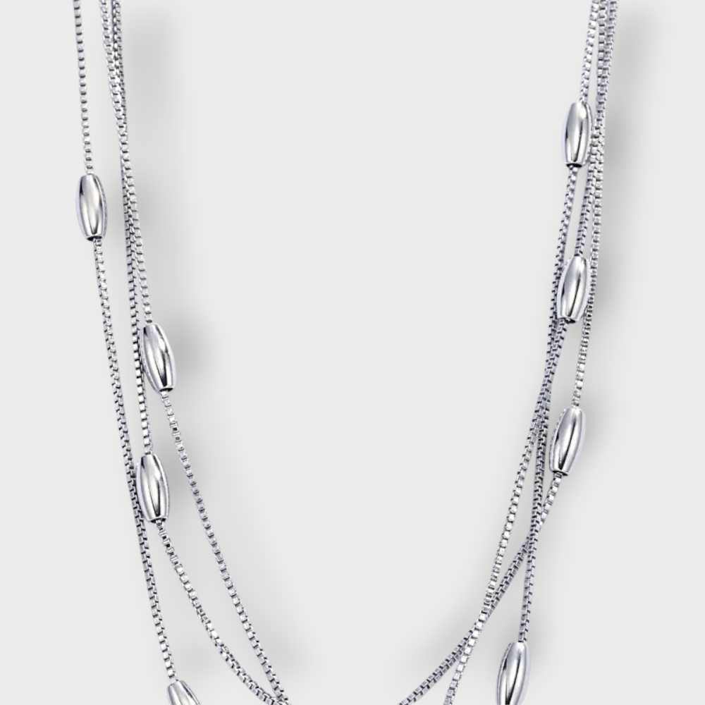 Multi Chain Bead Halskæde - Guldbelagt & Vandfast