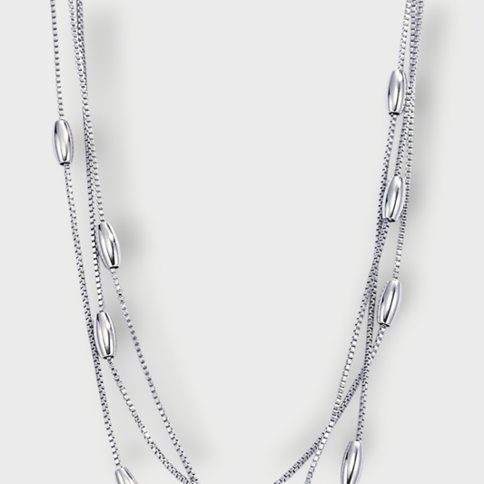 Multi Chain Bead Halskæde - Guldbelagt & Vandfast