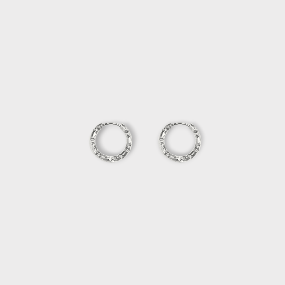 Hamret Creoler 12mm-Guldbelagt & Vandfast