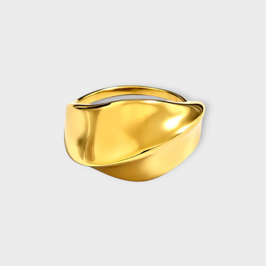 Havbris Wave Ring-Guldbelagt, Vandfast & Justerbar